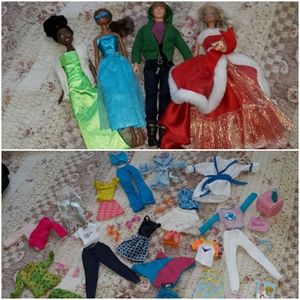 Barbies and clothes